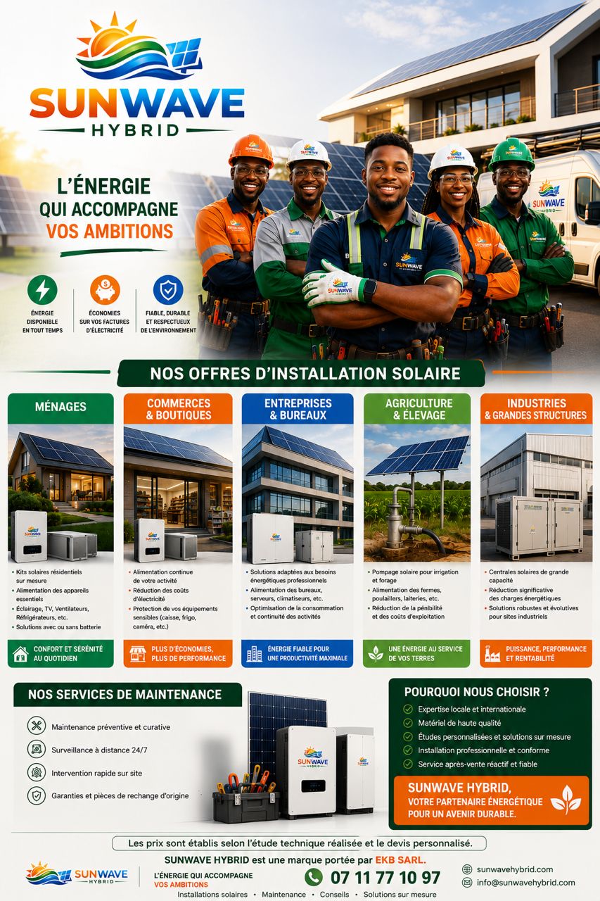 PROMOTEUR & INSTALLATEUR D'EQUIPEMENT SOLAIRE HYBRIDE