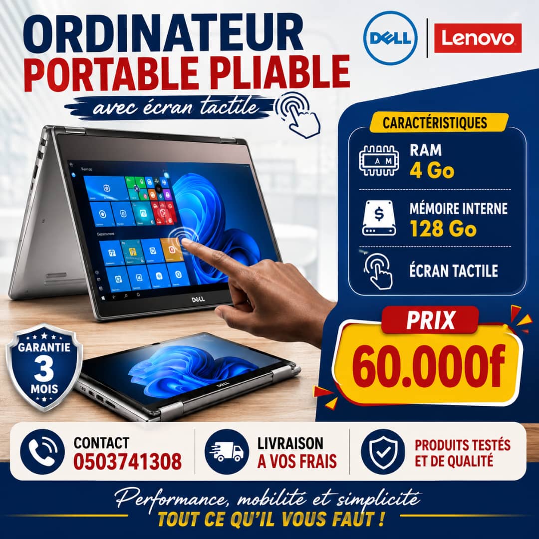 Vente d ordinateurs portables pliables